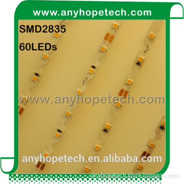 SMD2835 60 leds 14.4W 24 volt waterproof IP65 bendable led light strip